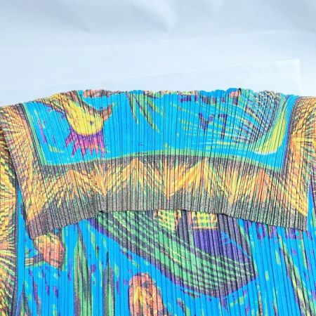  ISSEY MIYAKE イッセイミヤケ カットソー size3 PLEATSPLEASE レディース PP14JK241 ブルー