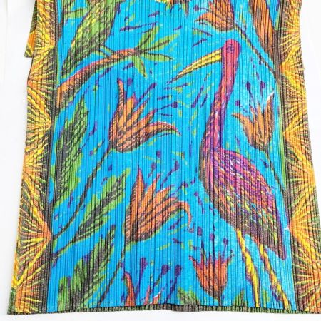  ISSEY MIYAKE イッセイミヤケ カットソー size3 PLEATSPLEASE レディース PP14JK241 ブルー