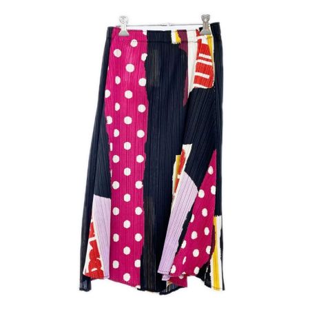  ISSEY MIYAKE イッセイミヤケ プリーツスカート サイズ3 レディース PP31-JG904 ブラック×ピンク