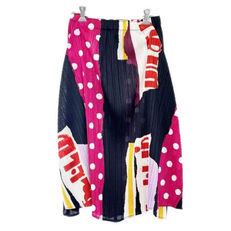  ISSEY MIYAKE イッセイミヤケ プリーツスカート サイズ3 レディース PP31-JG904 ブラック×ピンク