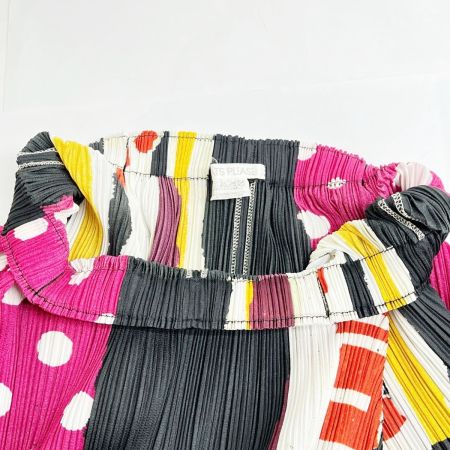  ISSEY MIYAKE イッセイミヤケ プリーツスカート サイズ3 レディース PP31-JG904 ブラック×ピンク