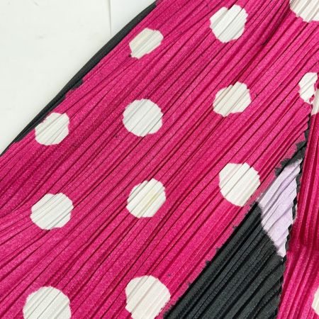  ISSEY MIYAKE イッセイミヤケ プリーツスカート サイズ3 レディース PP31-JG904 ブラック×ピンク