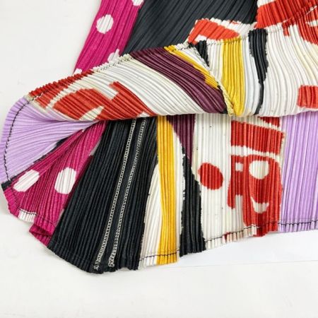  ISSEY MIYAKE イッセイミヤケ プリーツスカート サイズ3 レディース PP31-JG904 ブラック×ピンク