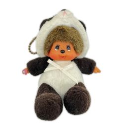 ◆◆ monchhichi パンダモンチッチ キーチェーン ヨゴレ日焼け有り Cランク