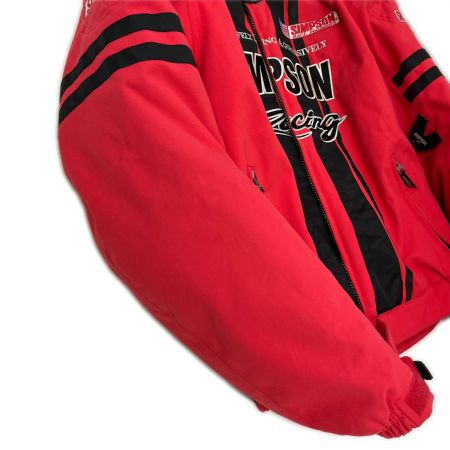  SIMPSON ライダースジャケット Lサイズ プロテクター入り レッド