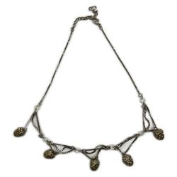 ◆◆ Christian Dior クリスチャンディオール 木の実 ネックレス シルバーカラー Bランク