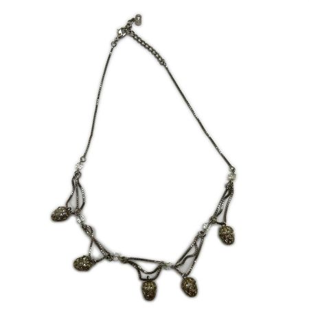  Christian Dior クリスチャンディオール 木の実 ネックレス シルバーカラー