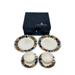 ROYAL COPENHAGEN ロイヤル・コペンハーゲン ゴールデンサマー 4Pセット21cmプレート×2・カップ&ソーサセット 洋食器 箱付 Bランク