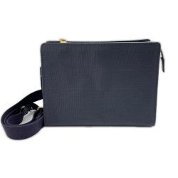 ◆◆ BLUE LABEL CRESTBRIDGE ショルダーバッグ サイドチェック柄 ネイビー Bランク