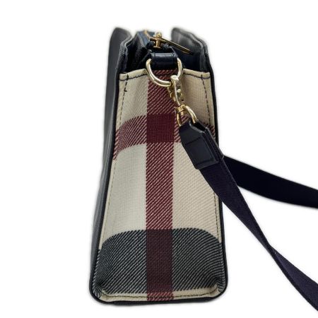  BLUE LABEL CRESTBRIDGE ショルダーバッグ サイドチェック柄 ネイビー