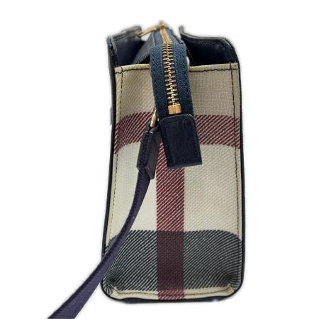  BLUE LABEL CRESTBRIDGE ショルダーバッグ サイドチェック柄 ネイビー