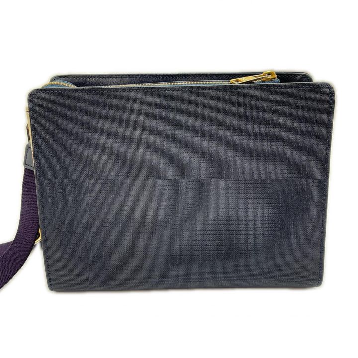 BLUE LABEL CRESTBRIDGE ショルダーバッグ サイドチェック柄 ネイビー 