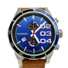 DIESEL ディーゼル 腕時計 本体のみ クォーツ レザー ブルー メンズ DZ-4322 Bランク