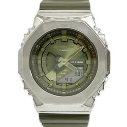 ◆◆ CASIO カシオ 腕時計 G-SHOCK デジアナウォッチ クォーツ 本体のみ ラバー カーキ GM-S2100 Bランク