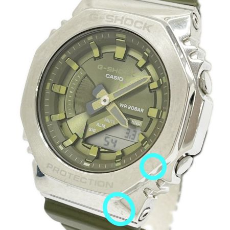  CASIO カシオ 腕時計 G-SHOCK デジアナウォッチ クォーツ 本体のみ ラバー カーキ GM-S2100