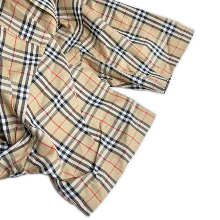  BURBERRY GOLF バーバリー ゴルフ 半袖シャツ Lサイズ チェック メンズ ベージュ