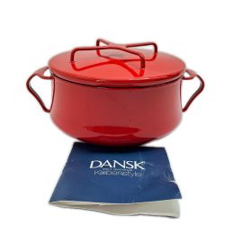 ◆◆ DANSK ダンスク コベンスタイル 両手鍋 ホーロー鍋 ガス・IH対応 レッド Bランク