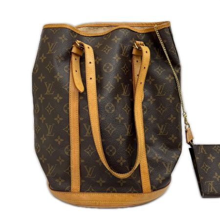 LOUIS VUITTON ルイヴィトン トートバッグ モノグラム バケット27 ポーチ付 ベタ有 M42236 ブラウン