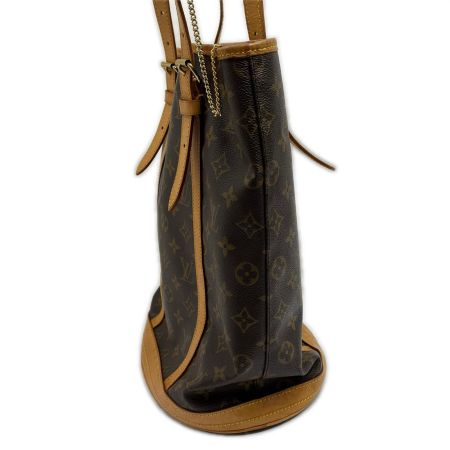  LOUIS VUITTON ルイヴィトン トートバッグ モノグラム バケット27 ポーチ付 ベタ有 M42236 ブラウン