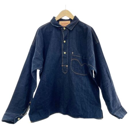 LEVI'S リーバイス プルオーバーシャツ ハーフオープンボタン Mサイズ  デニム メンズ ネイビー