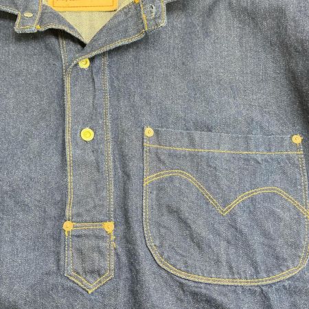  LEVI'S リーバイス プルオーバーシャツ ハーフオープンボタン Mサイズ  デニム メンズ ネイビー
