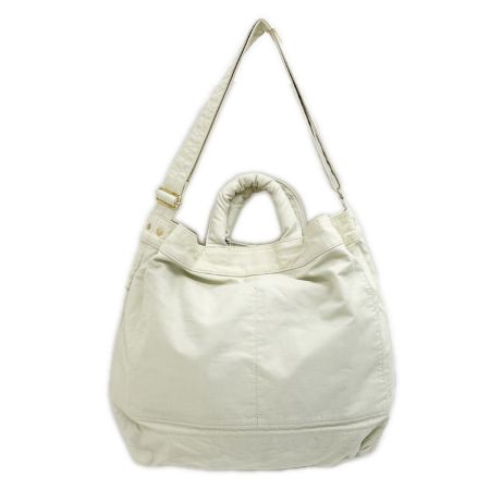  PORTER ポーター 2WAYバッグ MILE トートバッグ ショルダーバッグ ナイロン ヨゴレ有 アイボリー