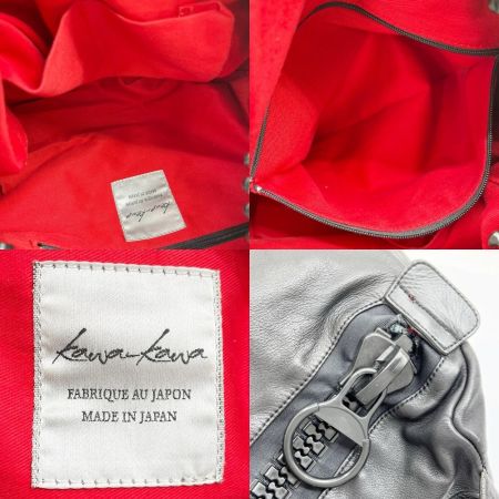  KAWAKAWA カワカワ 斜め掛けショルダー レザーバッグ ブラック レディース ﾃﾞｶｼﾞｯﾌﾟ 黒