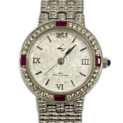 ◆◆ LZ リズ 腕時計  R8.4月電池交換済み 文字盤FINE platinam999.5 LZ-106 シルバー Bランク