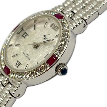  LZ リズ 腕時計  R8.4月電池交換済み 文字盤FINE platinam999.5 LZ-106 シルバー