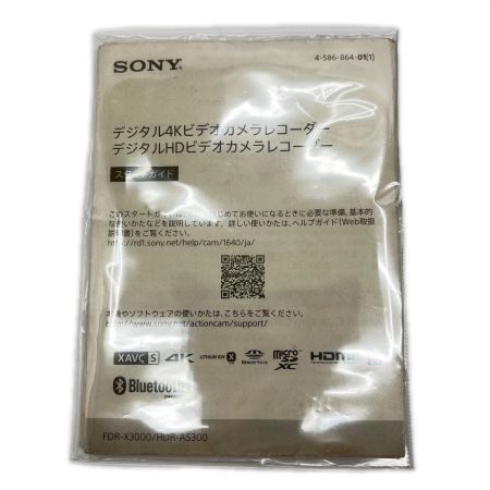  SONY ソニー アクションカメラ 4K 2017年製 割れ・ベタ有 FDR-X3000