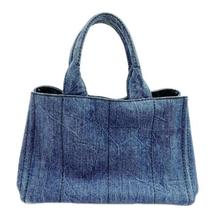  PRADA プラダ トートバッグ ハンドバッグ カナパ レディース 158 ネイビー/デニム
