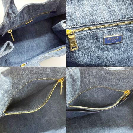  PRADA プラダ トートバッグ ハンドバッグ カナパ レディース 158 ネイビー/デニム