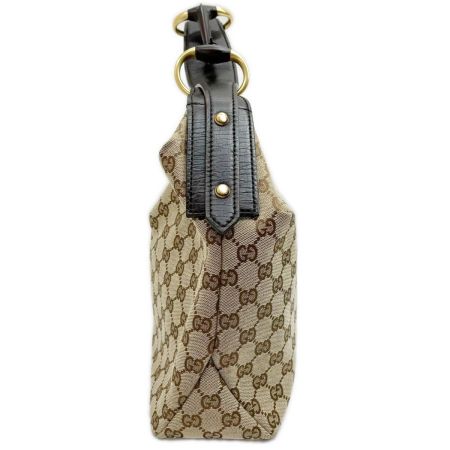  GUCCI グッチ ハンドバッグ GG キャンバス×レザー 布袋付 レディース 115867 ブラウン