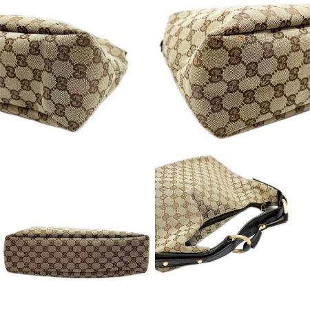  GUCCI グッチ ハンドバッグ GG キャンバス×レザー 布袋付 レディース 115867 ブラウン