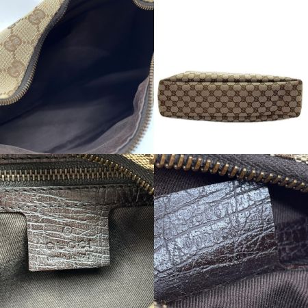  GUCCI グッチ ハンドバッグ GG キャンバス×レザー 布袋付 レディース 115867 ブラウン