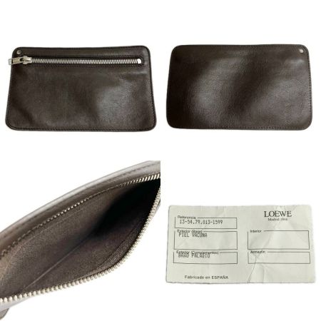  LOEWE ロエベ ボディーバッグ アントン レザー ポーチ付 キズ・スレ有  ブラウン