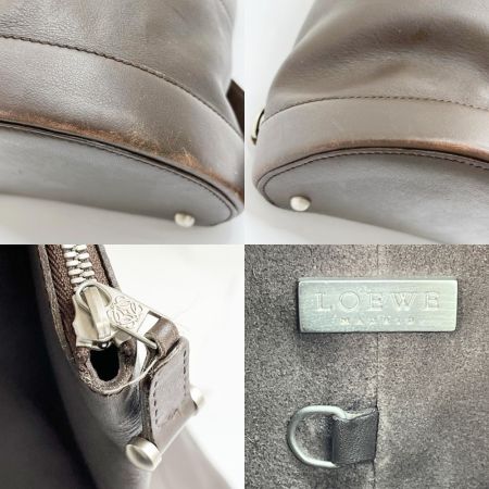  LOEWE ロエベ ボディーバッグ アントン レザー ポーチ付 キズ・スレ有  ブラウン