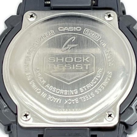  CASIO カシオ 腕時計 電波ソーラー G-SHOCK 本体のみ ラバー ブラック ベルトダメージ有 GW-8900A