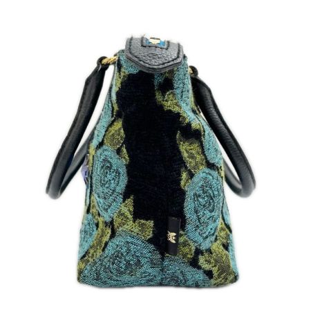  Think Bee シンクビー ハンドバッグ 薔薇 バラ レディース ブルー×ブラック