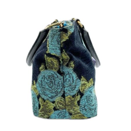  Think Bee シンクビー ハンドバッグ 薔薇 バラ レディース ブルー×ブラック