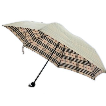  BURBERRY バーバリー 折り畳み傘 チェック柄 ファッション小物 服飾雑貨 ベージュ