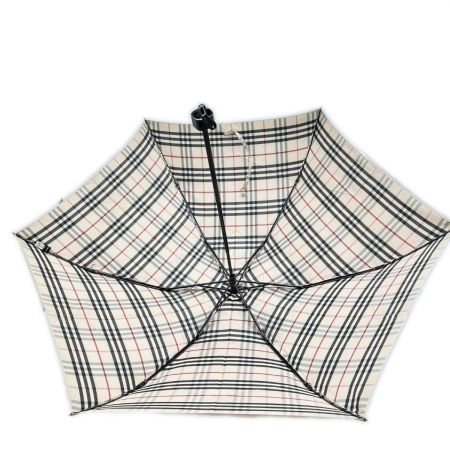 BURBERRY バーバリー 折り畳み傘 チェック柄 ファッション小物 服飾雑貨 ベージュ