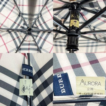  BURBERRY バーバリー 折り畳み傘 チェック柄 ファッション小物 服飾雑貨 ベージュ