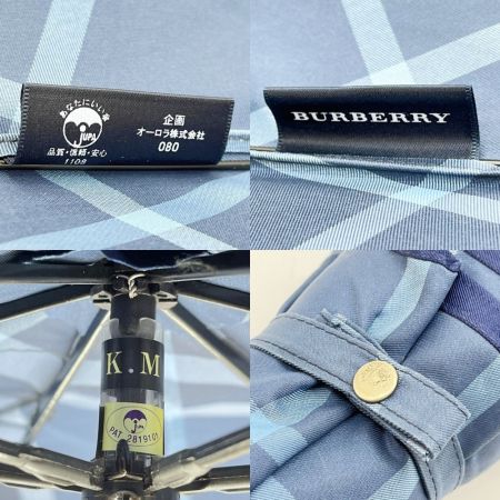  BURBERRY バーバリー 折り畳み傘 アンブレラ チェック ファッション小物 服飾雑貨 ネイビー