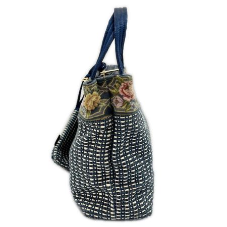  Think Bee シンクビー トートバッグ ハンドバッグ ポーチ付 レディース  ネイビー