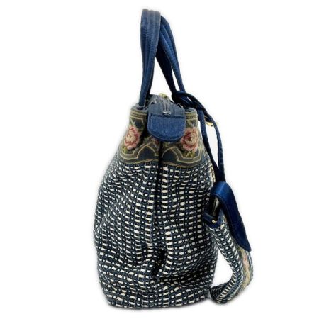  Think Bee シンクビー トートバッグ ハンドバッグ ポーチ付 レディース  ネイビー