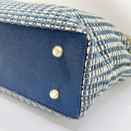  Think Bee シンクビー トートバッグ ハンドバッグ ポーチ付 レディース  ネイビー