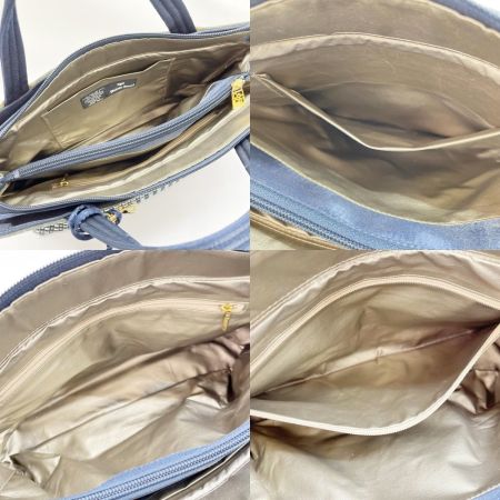  Think Bee シンクビー トートバッグ ハンドバッグ ポーチ付 レディース  ネイビー