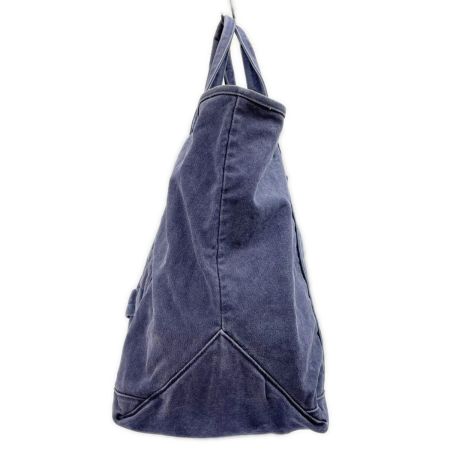  SLOW スロウ トートバッグ ハンドバッグ カバン 鞄 布袋付 ネイビー
