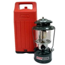 ◆◆ Coleman コールマン ガソリンランタン 製造年月1991年5月 別タイプケース付 286・288 グリーン Bランク